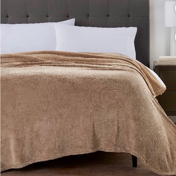 NWT! Super Soft Oversized 90”x90” Plush Blanket FULL / QUEEN Brownstone - Picture 3 of 10